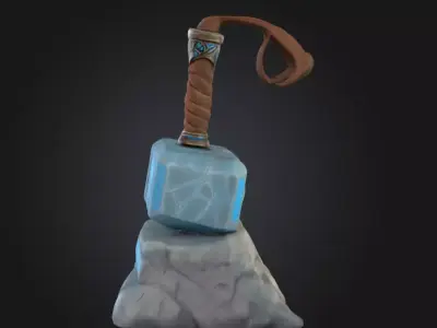 Rune Forged Warhammer Mythic Relic Low-poly 3D model