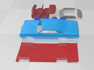 1965 Chevrolet Impala SS - Separate Parts Model 3D print model