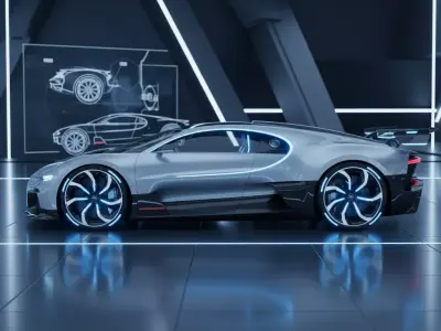 Bugatti New Super Car2025 Low-poly 3D model