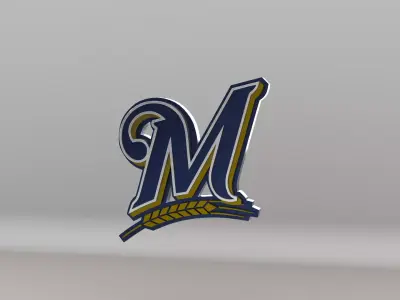MLB Milwaukee Brewers V1 Team Logo 3D model