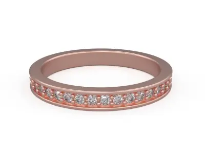 Model 1231 Eternity Band Ring 9 and half US Size 1pnt5mm Diamond 3D print model