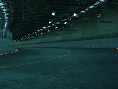 Sci-fi tunnel circuit 3D Environment 3D model