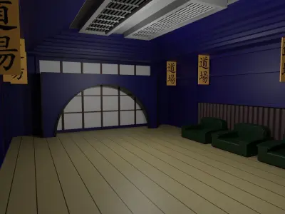 Karate Hall Low-poly 3D model