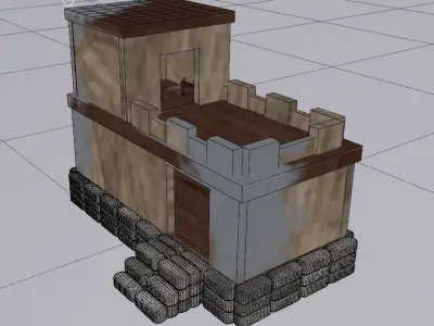 Medieval House Ruine 3D model