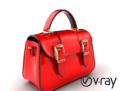 Miniature Satchel Glossy Leather model pack Low-poly 3D model