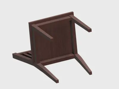 Simple Chair Low-poly 3D model