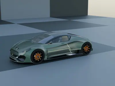 Coupe car concept 3D print model