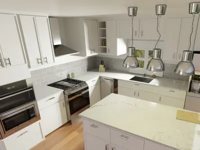 Modern Kitchen Interior 3D model