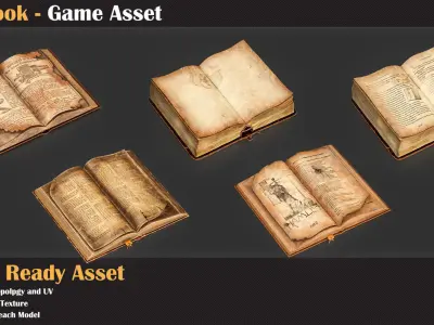 25 Book - Game Asset   3D model