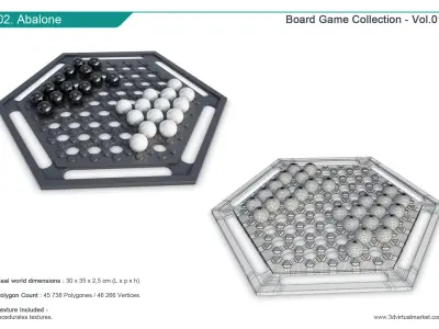 Board Games Collection 3D model