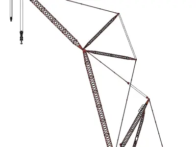 Revit Family Parametric Crawler crane Manitowoc 31000 3D model
