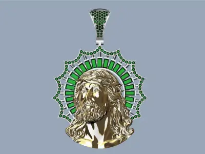 Christ Crown Pendant - Colgante Cristo Corona 3D print model