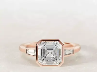 Three stone ring     002 3D print model