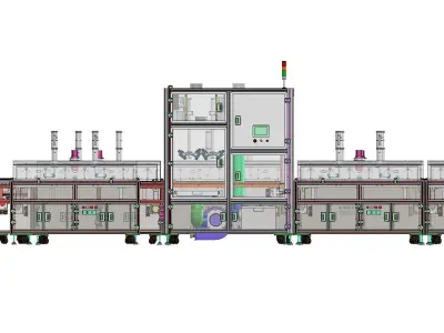 Automatic baking tunnel furnace  3D model