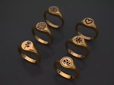 minimal ring for man and woman 3D print model