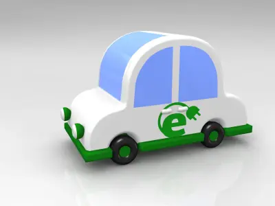 electric car 3D model