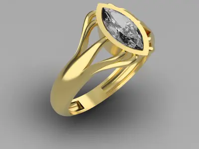 Birthstone rings 3D print model