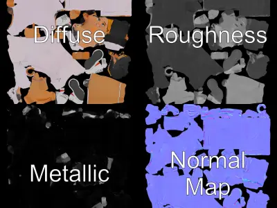 Stylish Female Character Rigged and Animated for Games and Ci... Low-poly 3D model