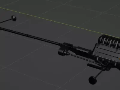 Transmission with V8 engine Free low-poly 3D model