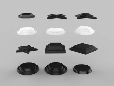 podium set 03 3D model