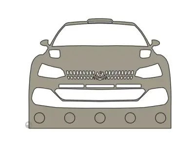 Volkswagen Polo GTI R5 keyholder  3D print model
