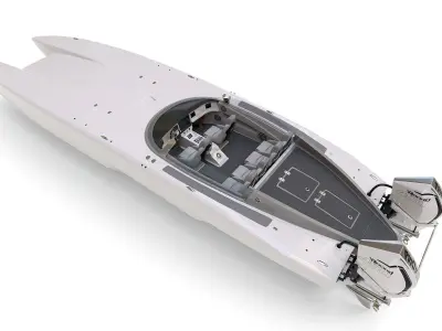 Powerboat   white 3D model