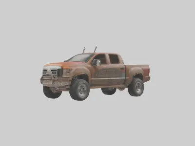Dieselpowered Pickup Truck model Low-poly 3D model