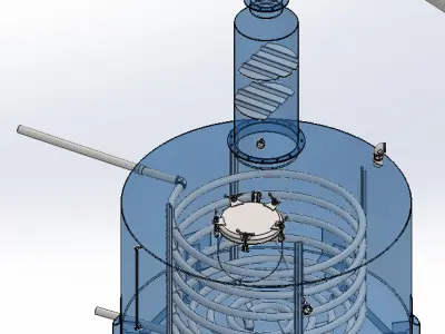 Simple distillation system 3D model