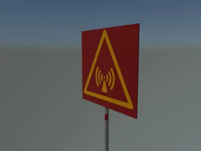 sign electromagnetic Low-poly 3D model