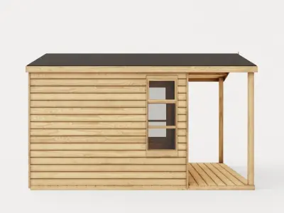 Chalet Summer House Low-poly 3D model