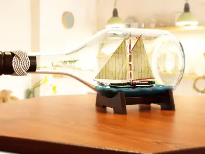 Ship in a Bottle  3D model Free 3D model