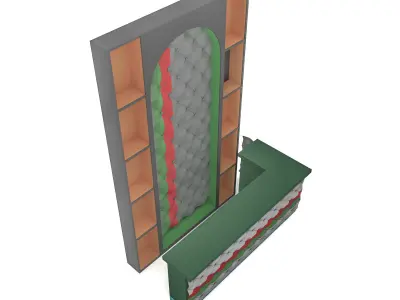 The classic indoor bar 02 Low-poly 3D model