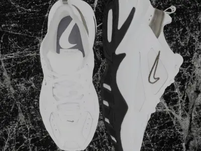 NIKE MK2 TEKNO WHITE 3D SHOES Low-poly 3D model