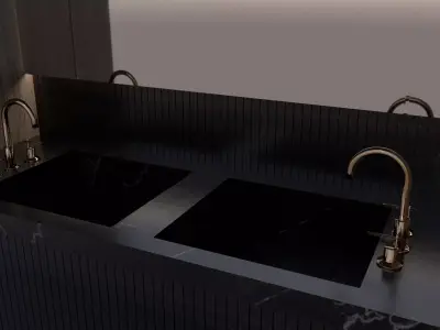 Shadow line Elegance Bathroom Vanity - classy 3D model