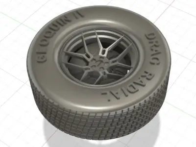 Giovanna Haleb Style Wheels with Tires and Brakes for 3D Print 3D print model