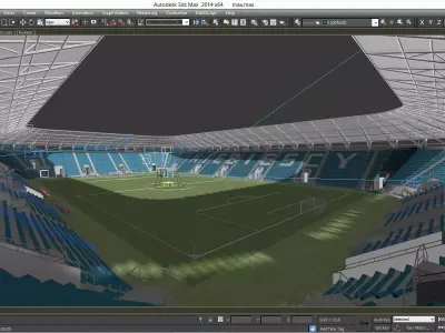 European Soccer Stadium 3D model
