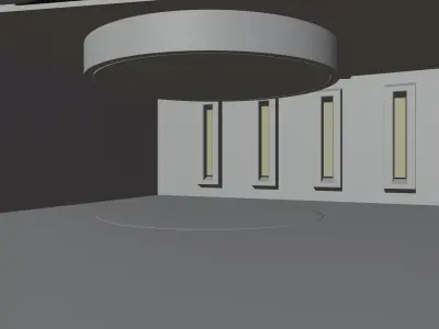 Garage Automotive Scene Blender Free low-poly 3D model