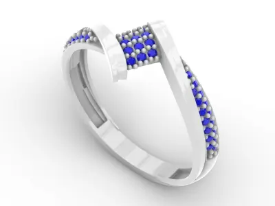 Jewelry Diamond Ring Model RG55 Free 3D print model