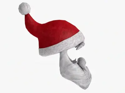 Santa Claus Decorations Low-poly 3D model