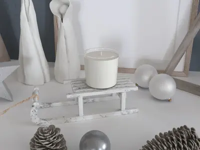 Scandi - Christmas Decoration Set 02 3D model