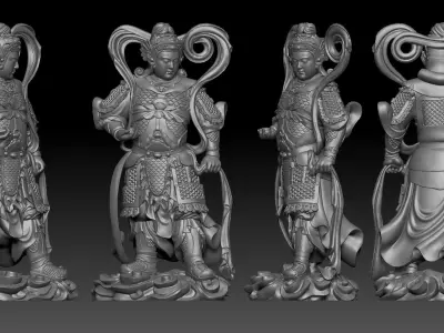 Vedic Dharma Protector-Dharmapala of Encouraging of Good Deeds  3D print model