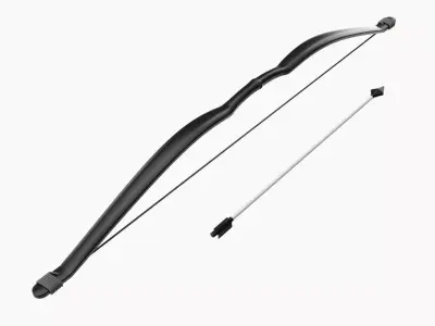 Bow with arrow plastic  3D model