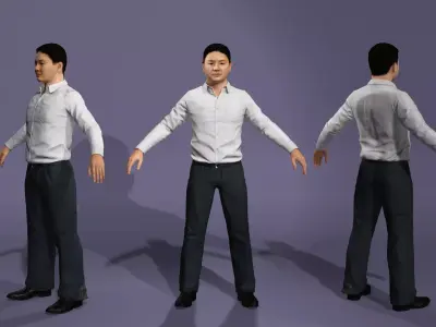 Realistic Male 3D Model Richard Liu Chinese tycoons 3D model