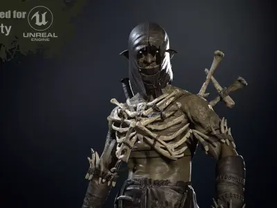 SkinnyOrc4 Low-poly 3D model