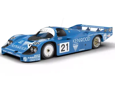Porsche 956 Group C 1982 Kenwood Kremer Racing 3d model  3D model