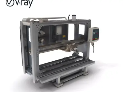 Industrial CNC Machine Model Pack Low-poly 3D model by vfxcgartist