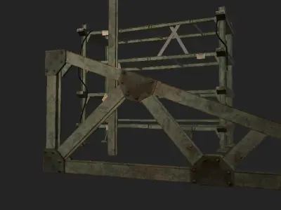 Metal Frame Low-poly 3D model