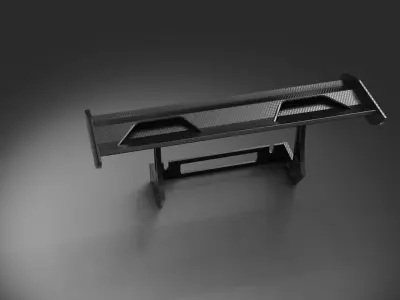 Rc rear spoiler wing gt pro rocket design 3D model