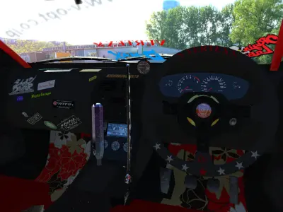 Vertex Seven Star Steering Wheel Low-poly 3D model