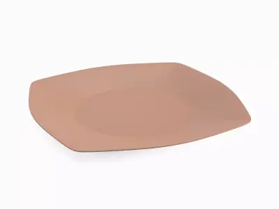 Disposable Plastic Plate A 05 Low-poly 3D model